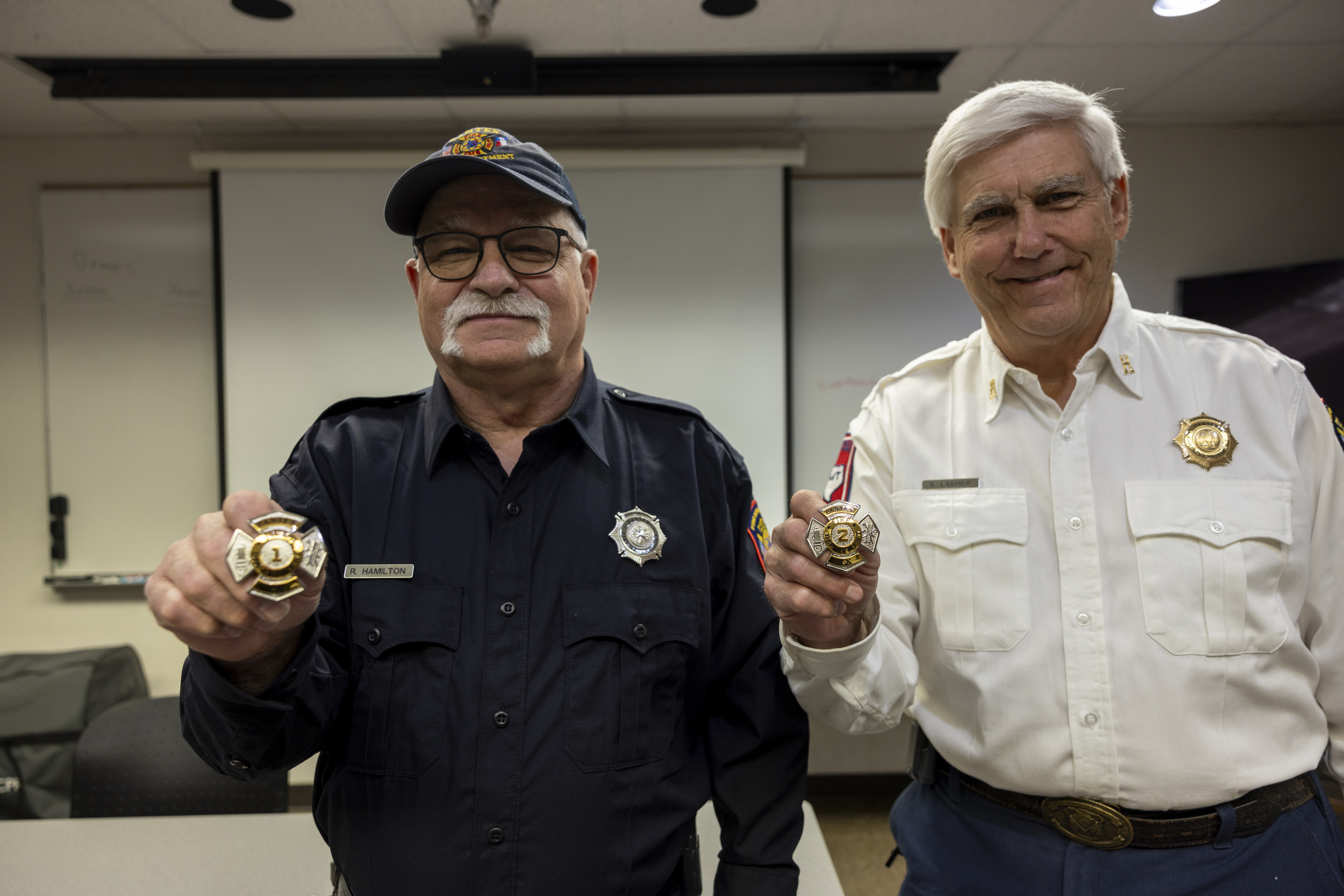Firefighter and Paramedic Ricky Hamilton and Day Shift Captain Steve Lasher