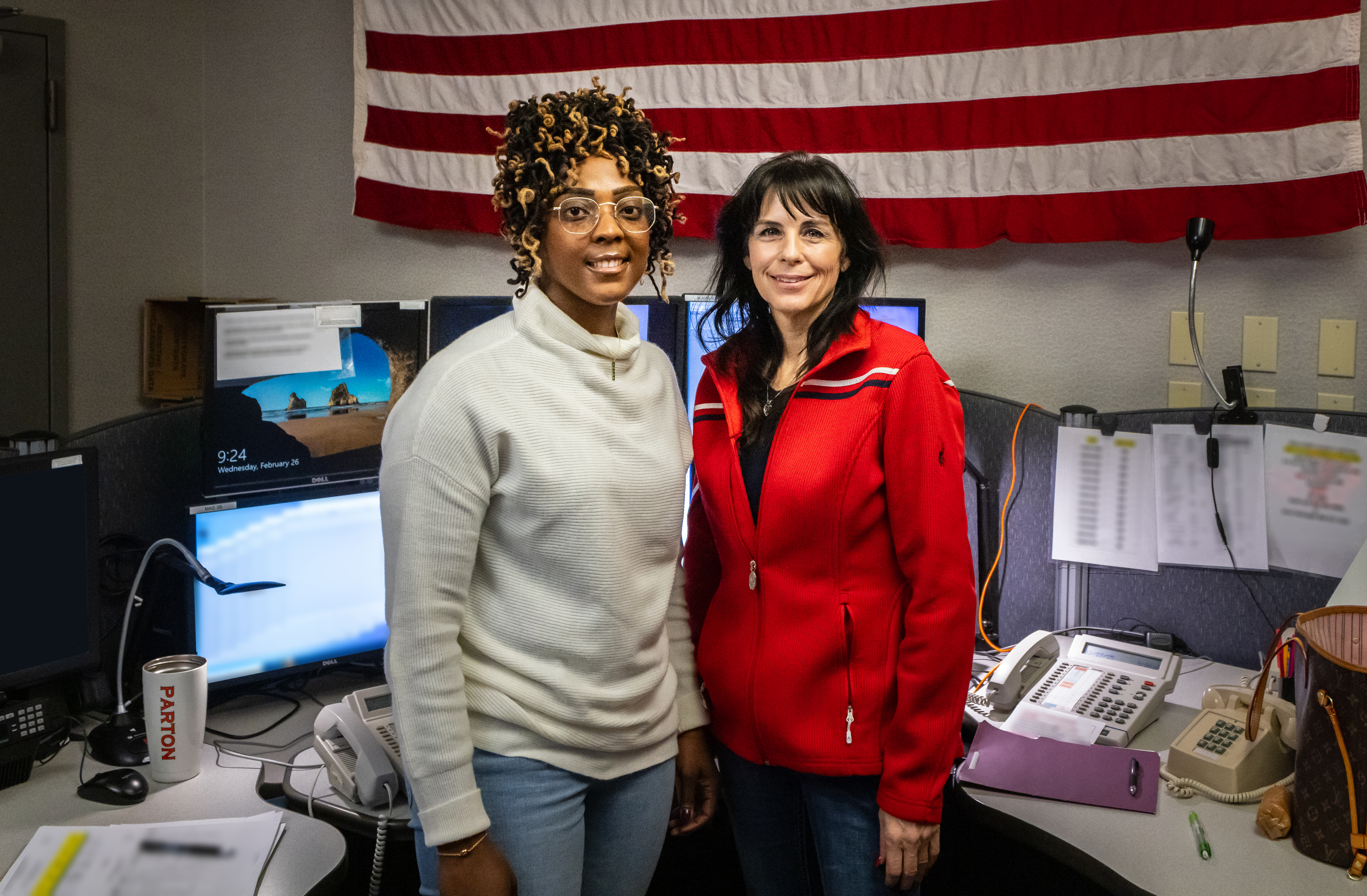 Dispatchers Ayana Moore and Melodi Parton