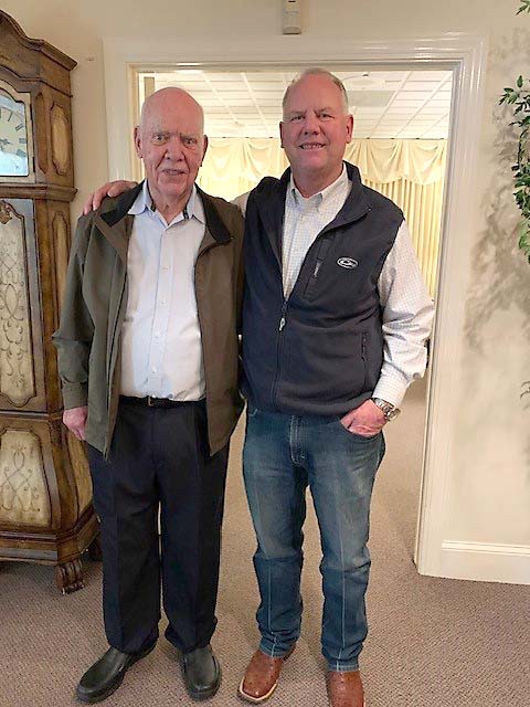 Randy Broom (right) and his dad Jack (left)