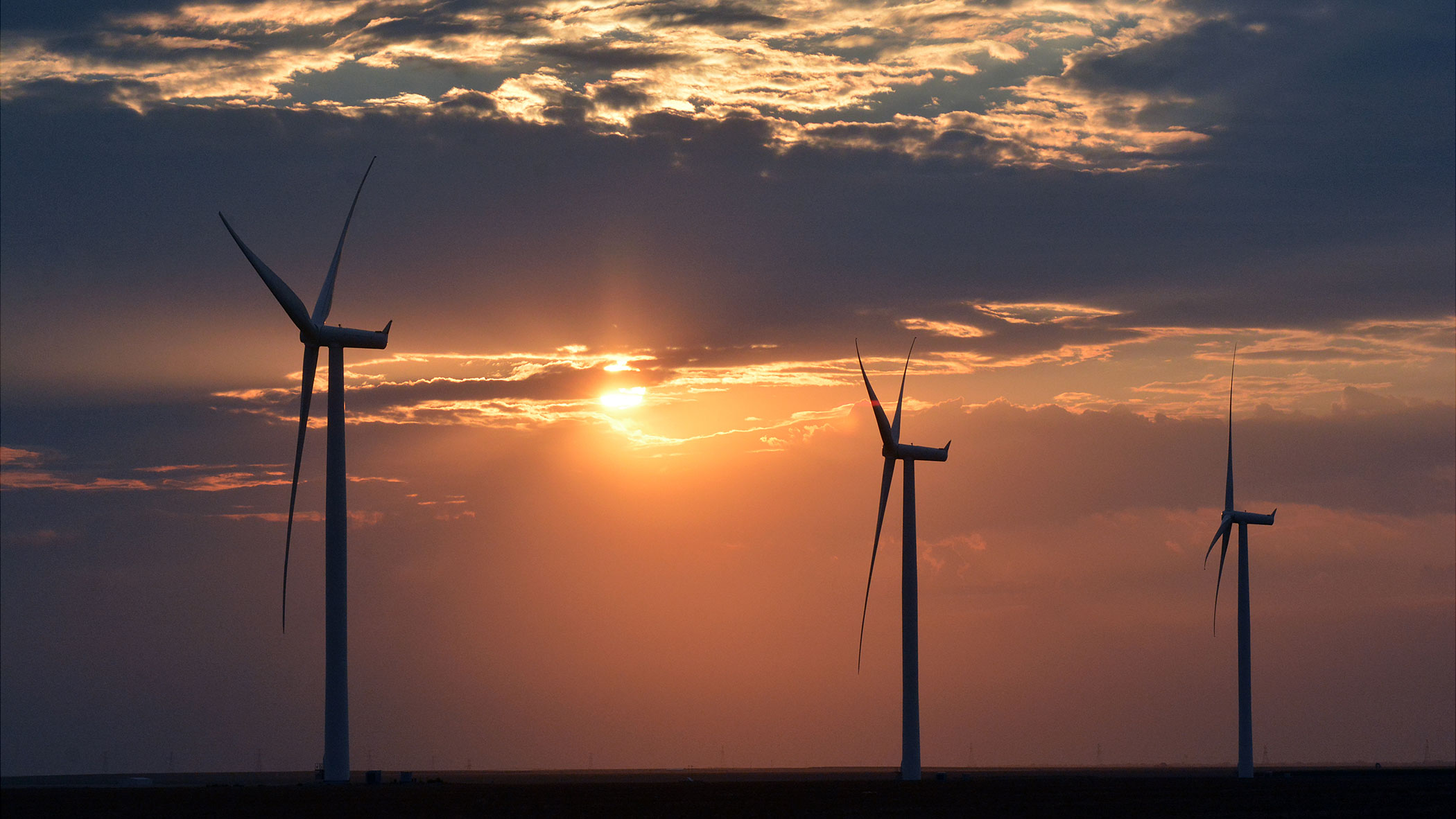 Pantex wind farm at dawn