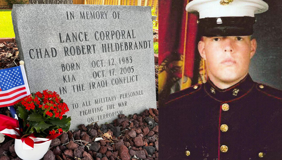 Lance Cpl Chad Robert Hildebrandt memorial