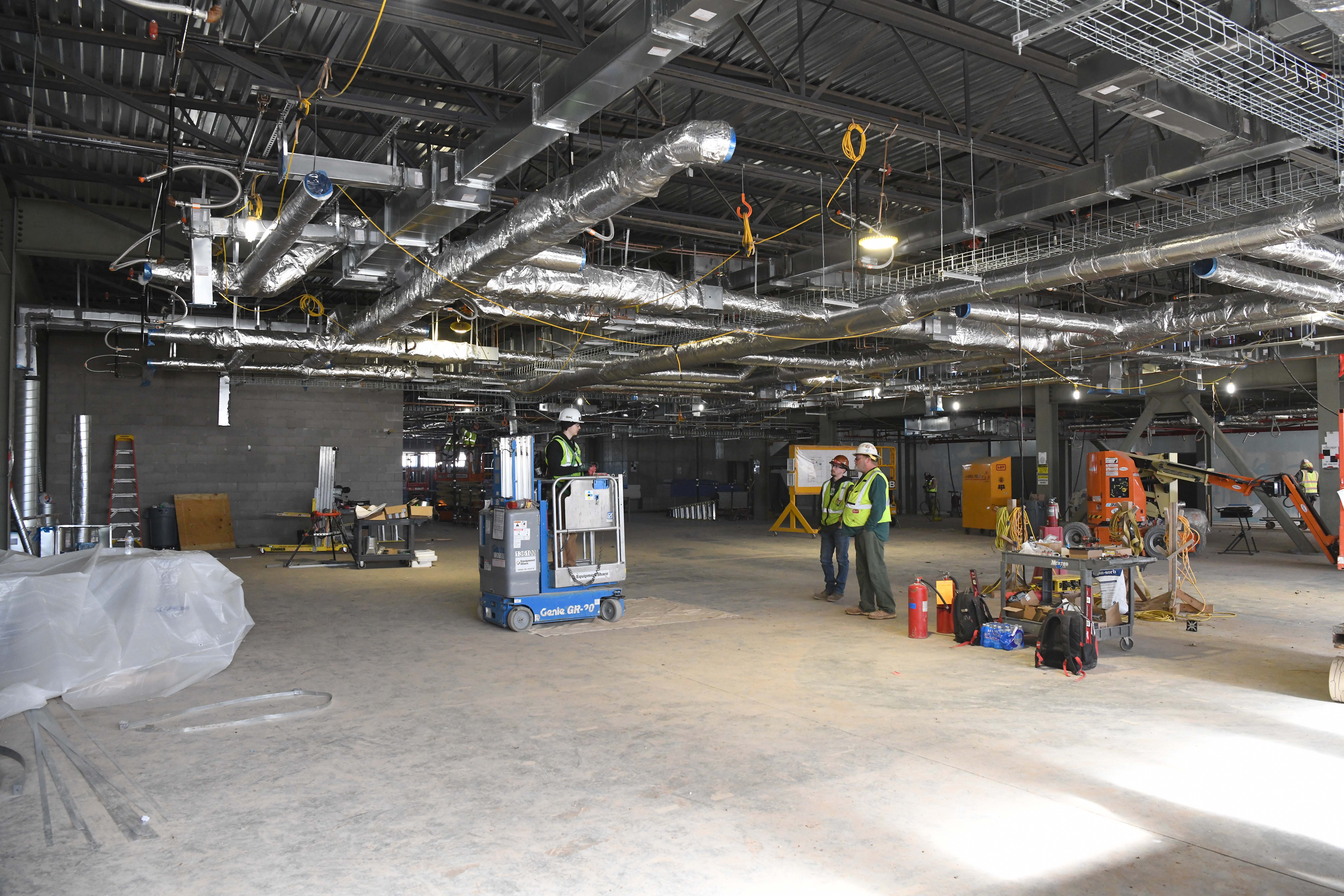 The Technology Development & Deployment Lab mechanical, electrical, and plumbing installed above the ceiling.
