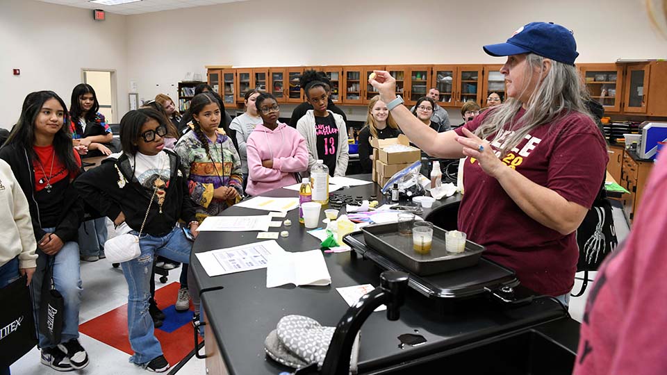 Introduce a Girl to Engineering is one of the biggest volunteer events that members of Women in Nuclear participate in annually